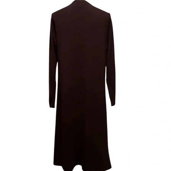 EILEEN FISHER LONG PLUM OPEN SWEATER DUSTER SIZE SMALL - Picture 3 of 8